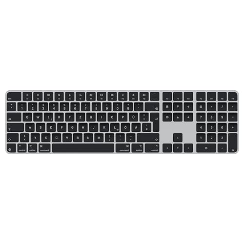 Apple Magic Keyboard mit Touch ID und Ziffernblock für Mac Modelle mit Apple Chip – Deutsch – Schwarze Tasten ​​​​​​​