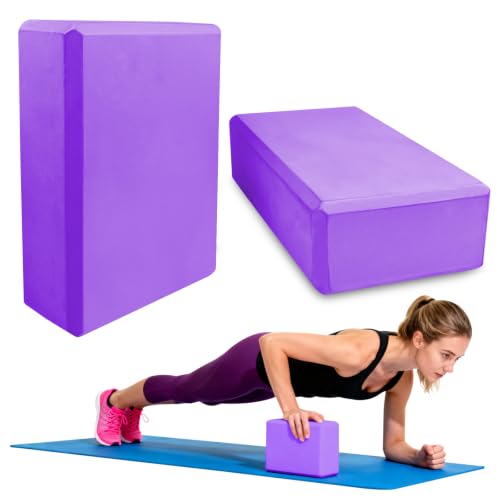 Lixiluxia Yoga Block 2er Set, rutschfeste Blöcke, Erwachsene Yogablöcke, EVA Schaumstoff, für Yoga, Pilates, Meditiation