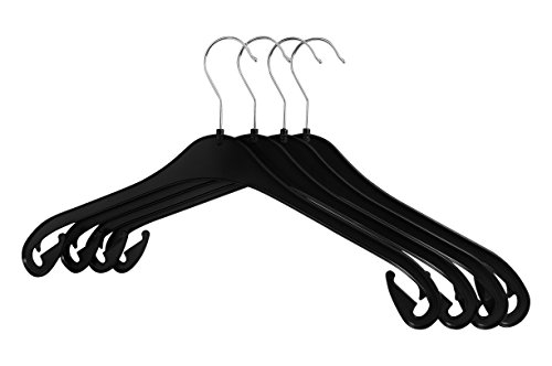 RSR Hangers Kleiderbügel NA 47 cm - 50 Stück - aus Kunststoff- 360° drehbarer Haken - platzsparend - Hemdenbügel - Blusenbügel - Mäntel - schneller Versand - Made in Germany
