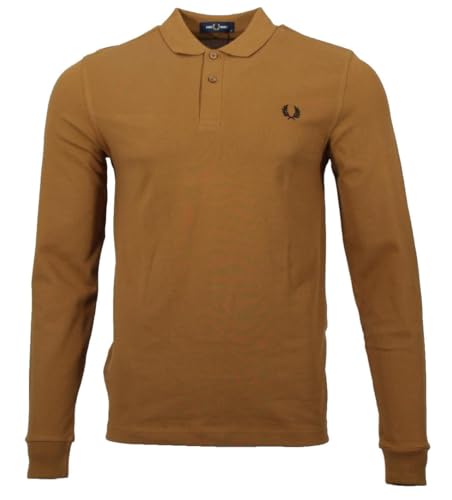 Fred Perry Herren Langarm Polo M6006 (DE/NL/SE/PL, Alphanumerisch, 3XL, Regular, Regular, Caramel)