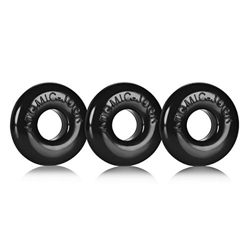 Oxballs Ringer - Cockring 3er-Set, extrem dehnbar - 1.3 cm breit - Ø 1.5 cm, schwarz, 3er Pack (3 x 1 Stück), 566320, 3 Stück (1er Pack)