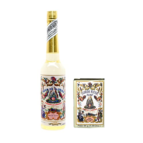 Jiri & Friends Agua de Florida 270ml + Seife 95g ursprünglich aus Peru, Purifying Spiritual Water | Florida Water fördert die Entspannung - (Agua de Florida + Seif