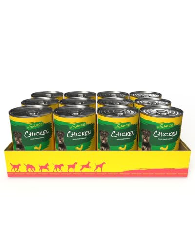JosiDog Chicken in Sauce | 12x 415g | Hundefutter nass mit Hühnchen in Soße