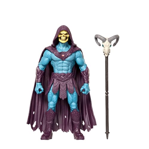 Masters of the Universe Film Skeletor, ca. 14 cm große Bösewicht-Actionfigur, detailgetreu, 14 bewegliche Gelenke und Widderkopf-Havoc-Stab, JKH92