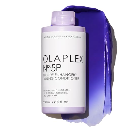 Olaplex No 5P Blonde Enhancer Purple Toning Conditioner, Repariert, Spendet Feuchtigkeit Und Hellt Alle Blonden, Aufgehellten Und Grauen Haare Auf, 250 ml