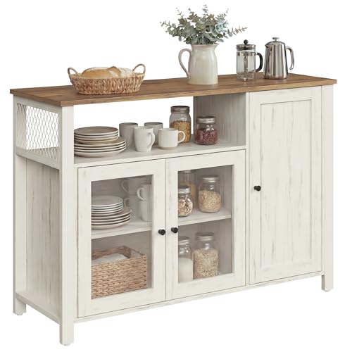 VASAGLE Sideboard, Küchenschrank, mit 3 Türen, 33 x 110 x 75 cm
