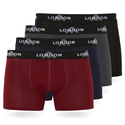 FM London Herren (4/8er-Pack) Boxershorts Hipsters, Klassisch Dunkel (4er Pack), XXL (8er