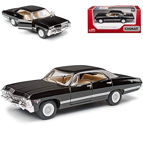 Generisch Chevrolet Impala Sport Sedan Limousine Schwarz bekannt aus Supernatural Join The Hunt 1965-1970 ca 1/43 1/36 Modell Auto