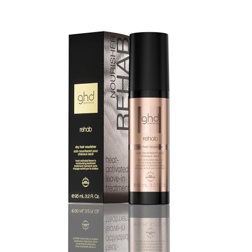 ghd rehab - dry hair nourisher cream: Pflegendes Leave-In Treatment mit Wärmeaktivierung, für trockenes & frizzy Haar, für geschmeidige, weiche Ergebnisse; 95 ml