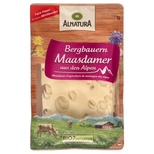 Alnatura Bio Bergbauern Maasdamer in Scheiben, 125g