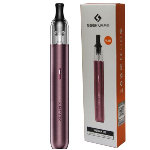 GEEKVAPE Wenax M2 Kit 0.8ohm (14-16W) Eingebaute 1200mAh Batterie Vape Fit wenax M1 Patrone MTL/Auto Draw Aktivierter Verdampfer Kein Nikotin (Twilight Braun)