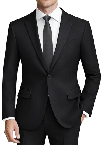 QUELDRA Herren Anzüge Slim Fit 2 Teilig EIN Knopf Anzug für Hochzeit Business Herrenanzug Sakko Hose