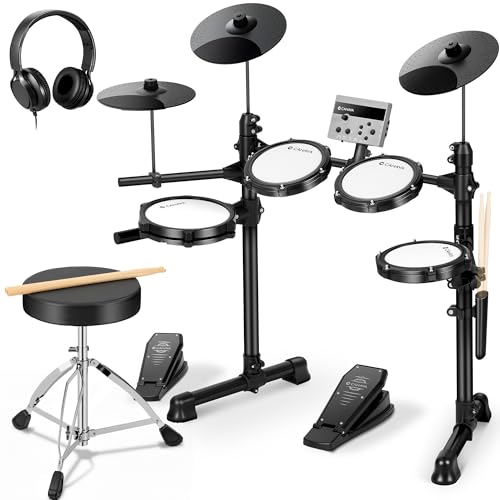 CAHAYA E-Drum Set für Anfänger, 150 Sounds, USB/MIDI, Komplettset