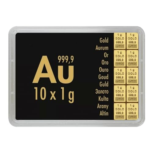 Goldstücke24 Motivbox mit echtem Goldbarren aus 999,9 Feingold – verschiedene Größen wählbar – Sammlerbarren, Anlagegold, Wertanlage & Krisenvorsorge (10g Gold)