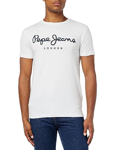 Pepe Jeans Herren Original Stretch N T Shirt, 800weiß, L EU