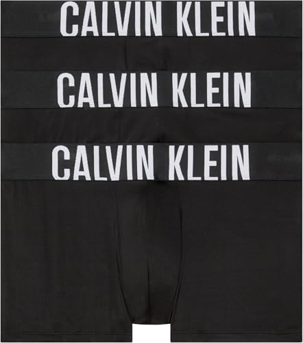 Calvin Klein Herren 3er Pack Boxershorts Trunks Unterwäsche, Schwarz (Black/Black/Black), XL