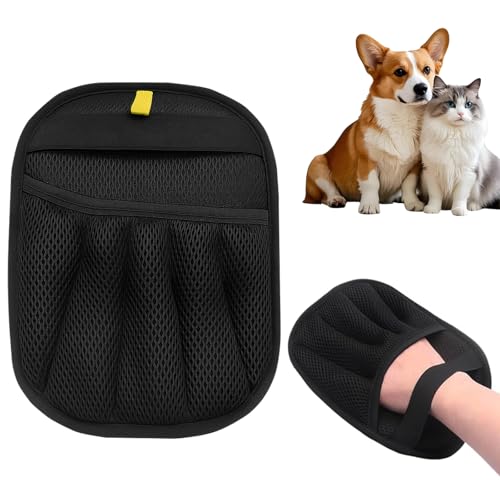 Bcuuozeeing 2025 Upgrade Tierhaarentfernungshandschuh für Katzen & Hunde, Pet Hair Remover Gloves, Fell Magnet Handschuh, Doppelseitige Haustier-Pflegehandschuhe für Hunde und Katzen Fell