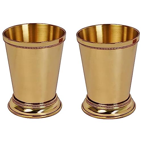 Dariokki Spezielle Gl?ser Aus Gemischtem Metall, Fassungsverm?gen: 12 Unzen, Goldene Weingl?ser