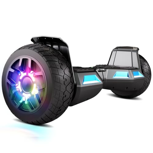 SISIGAD Hoverboard 8,5 Zoll All Terrain, EU Standard- Integriertes Bluetooth mit Leistungsstarkem Motor, Selbstausgleichendes Elektro-Skateboard, Geschenk für Jugendliche und Erwachsene