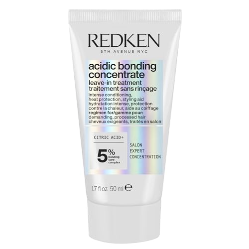 Redken Acidic Bonding Concentrate ABC Leave-In Treatment, Haarkur für geschädigtes Haar, Hitzeschutz bis 230°C, Reparatur, Glanz, Pflege und Schutz des Haars vor äußeren Einflüssen, 50 ml