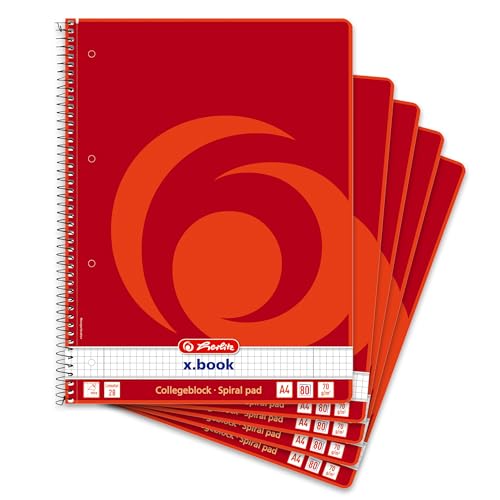 Herlitz Collegeblock A4, 80 Blatt Rand links und rechts (kariert)