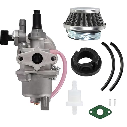 Losxuido Vergaser mit Luftfilter Benzinfilter Schlauch Satz für 2-Takt 47cc 49cc Pocket Bike Motor Mini Quad ATV Dirt Bike