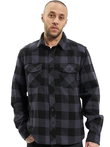 Brandit Check Shirt Herren Baumwoll Hemd 3XL Black-grey