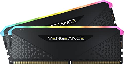 Corsair Vengeance RGB RS 16 GB (2 x 8 GB) DDR4 3.200MHz C16 Arbeitsspeicher (Dynamische RGB-Beleuchtung, Kompatibilität mit Intel & AMD 300/400/500 Series) Schwarz