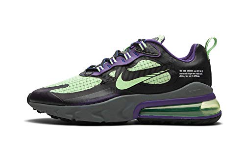 Nike Air Max 270 React Herren Running Trainers CT1617 Sneaker Schuhe (UK 8 US 9 EU 42.5, Black cool Grey Court Purple 001)