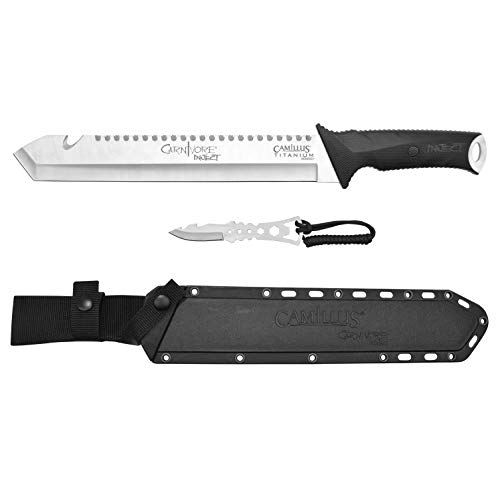 Camillus Carnivore 19818 Machete mit Scheide, titangebundene Klinge und ballistischer Nylonscheide