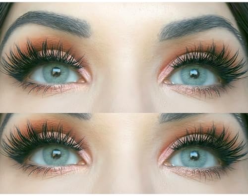 GLAMLENS Sehr stark deckende und natürliche graue Kontaktlinsen SILIKON COMFORT NEUHEIT farbig „Jasmine Gray“ + Behälter - 1 Paar (2 Stück) - DIA 14.00 - ohne Stärke 0.00 Dioptrien