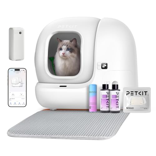 PETKIT Pura Max 2 Selbstreinigende Katzentoilette, 76L Katzenklo Selbstreinigend,xSecure,Geruchsbeseitigung,App-Steuerung,Große Fassungsvermögen,Automatisches Katzenklo für Mehrere Katzen