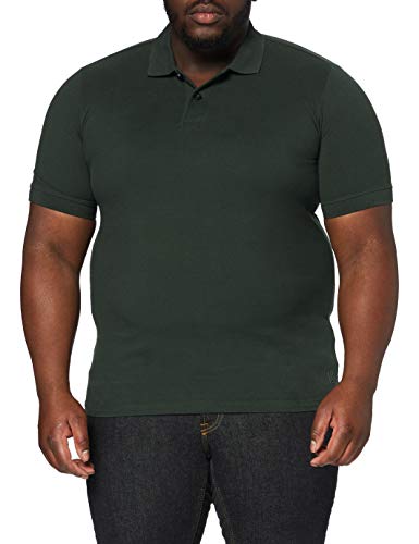 JP 1880 Herren große Größen Übergrößen Menswear L-8XL bis 8XL, Poloshirt, Oberteil, Knopfleiste, Hemdkragen, Pique, dunkelgrün 5XL 702560442-5XL