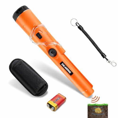 Metalldetektor Pinpointer, Tragbarer Metalldetektoren Gold Detektor mit 9V Batterie LED Indicator Holster, für Goldsuche Schmuck Silber Treasue Hunt