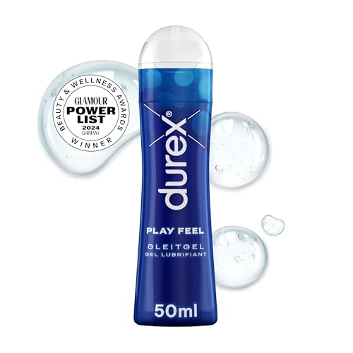 Durex Play Feel Gleitgel – Wasserbasiertes Gleitmittel für angenehme Gleitfähigkeit, sanft & pH-freundlich – 50 ml