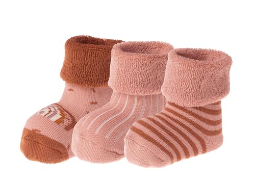 Jacob's – Erstlingssöckchen Baby 3er Pack | Weiche Vollfrottee-Socken mit Regenbogenmotiv, OEKO-TEX® zertifiziert | Größe 0–3 Monate, hautfreundlich & wärmend