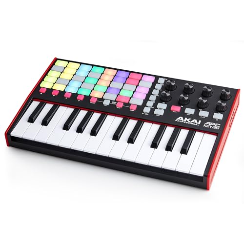 Akai Professional APC Key 25 MK2 - USB MIDI Keyboard Controller für Clip-Launching mit Ableton Live Lite, 25-Tasten, 40 RGB Pads und 8 Drehreglern