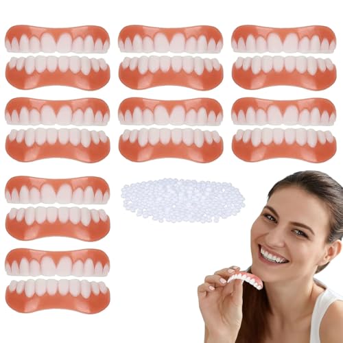 YUPZAR 8 Paar Gefälschte Zähne, für Zähne Provisorischer Kosmetische Zahnabdeckung Gefälschte Zahnprothese Künstliche Zähne Geschenk Set