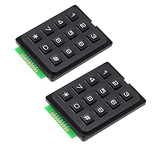 Aihasd 12 Tasten Tastatur 4 X 3 Membranmatrix Tastaturmodul Array-Schalter Key Matrix Microcontroller Keyboard