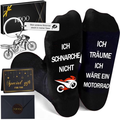 Geschenke für Männer Geschenk Opa geburtstagsgeschenk Mann Lustige Socken Herren Geburtstag Geschenk Papa Geschenkideen Adventkalender Füllung wichtelgeschenk Weihnachten Motorrad Ich schnarche nicht