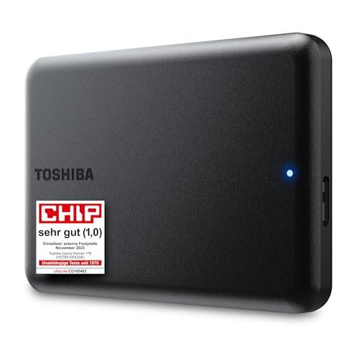 TOSHIBA Canvio Partner 1TB Portable 2.5'' Externe Festplatte, USB 3.2, Mac & Windows kompatibel. Xbox, PS4, PS5