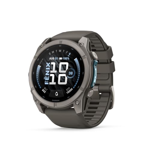 Garmin Fenix 9, 51 mm, GPS-Multisport-Smartwatch, Kieselgrau/Titan