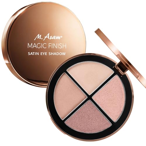 M. Asam MAGIC FINISH Satin Eyeshadow Palette (4x1,8g) – Hochpigmentierte Lidschatten-Palette mit 4 harmonierenden Lidschatten, Für dezente und dramatische Augen Make-up Looks, Vegan