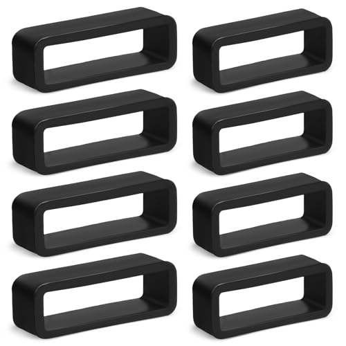 8 Stück Silikon Uhrenarmband-Schlaufenhalter - Ersatzbefestigungsringe für 20/22mm Armband-Keepers
