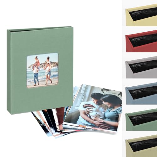 Foto bestellen online + Fotoalbum. Fotos entwickeln lassen plus Fotobuch, fotoabzüge online bestellen. Fotodruck in den Größen 10x15 cm + Album Alben (Grün, 36 Fotos)