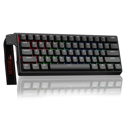 AULA WIN60 HE Mechanische Gaming Tastatur mit Kabel,Hall Effect Magnetic Switches,Rapid Trigger,Einstellbare Betätigung,60% RGB Tastatur für PC/Mac