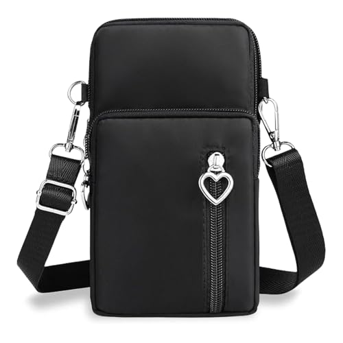 Aucuu Handytasche zum Umhängen Damen,Nylon Kleine Umhängetasche mit Kopfhörer Eingang,Mini Crossbody Schultertasche Handytasche,Handy Schultertasche ür Handy unter 7 Zoll