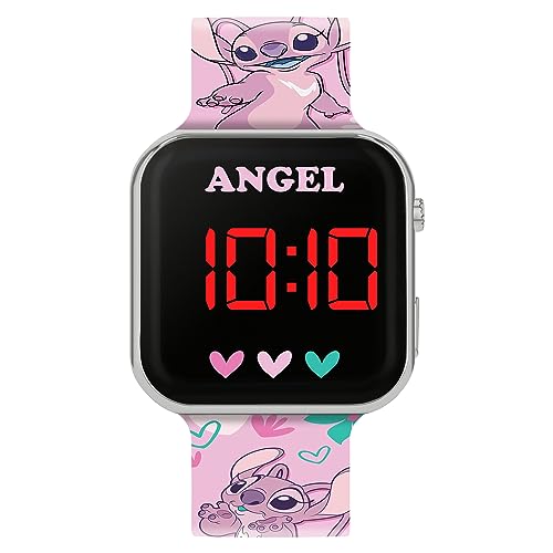 Disney Lilo and Stitch LED-Armbanduhr LAS4087, Rose, Einheitsgröße