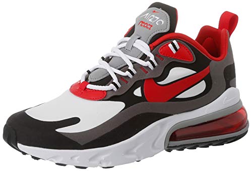 Nike Herren air max 270 React Gymnastikschuh, Mehrfarbig Black Univ Red White Iron Grey Particle Grey, 40 EU