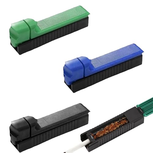 3er Pack Zigarettenstopfmaschine, Stopfmaschine Für Zigaretten Elektrisch, Zigarettenstopfer, Drei Farben, Passend Für 8mm Zigarettenhülsen,Zum Mitnehmen,Wasserdicht Und Druckfest